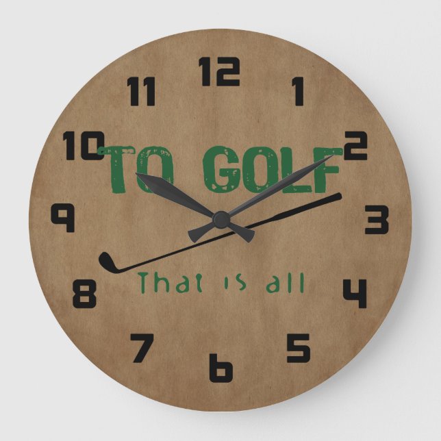 To Golf Large Clock (Front)