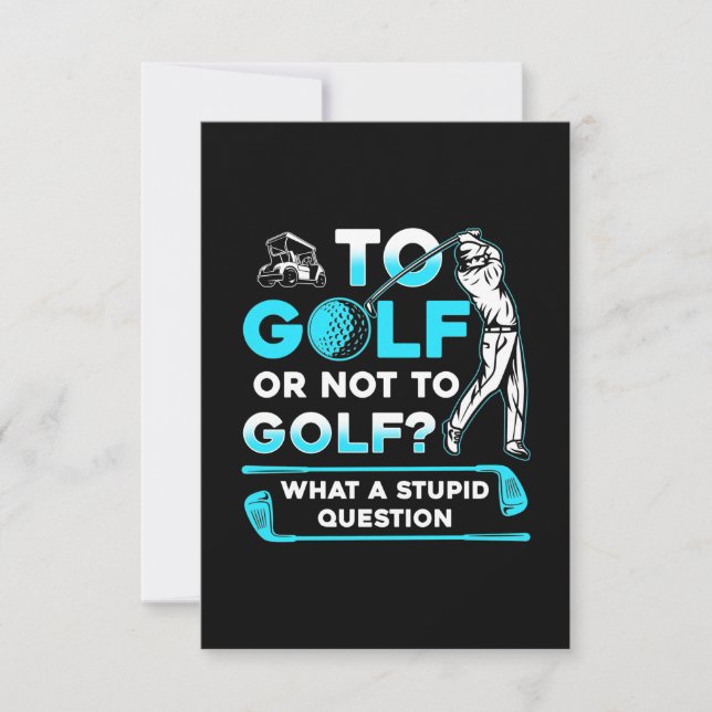 To Golf Or Not To Golf RSVP Card (Front)