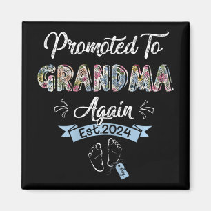 To Grandma Again Est 2024 Pregnancy Announcement  Magnet