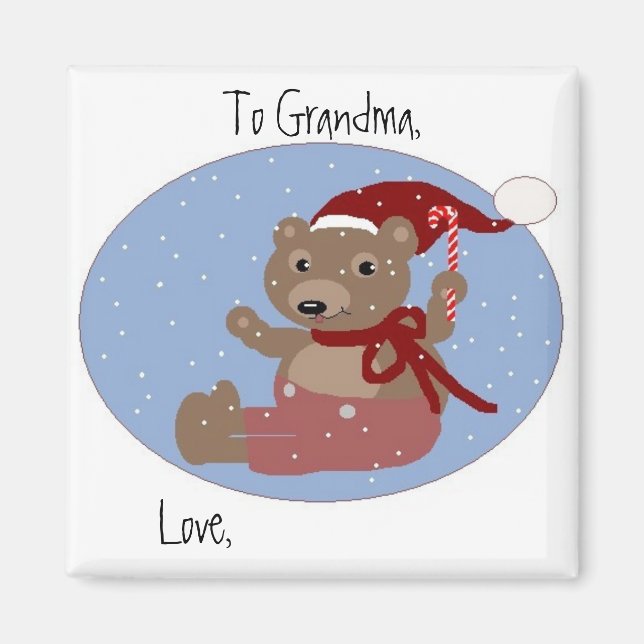 To Grandma, Love... (Personalise) Magnet (Front)