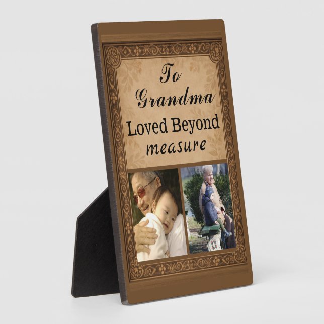 To Grandma – Loved Beyond Measure Plaque (Side)