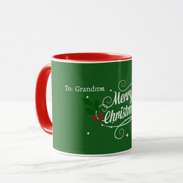 To: Grandma, Merry Christmas,  Mug (Front Left)