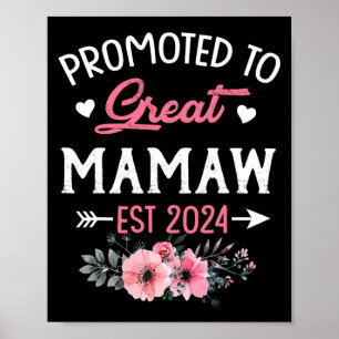 To Great Mamaw Est 2024 Flower Poster