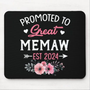 To Great Memaw Est 2024 Flower  Mouse Pad