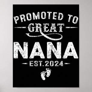 To Great Nana 2024 Mothers Day First Time Mum Poster