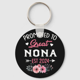To Great Nona Est 2024 Flower Key Ring