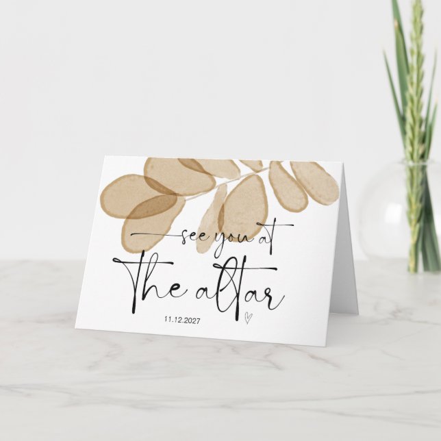 To Groom From Bride See You at The Altar Mr & Mrs Card (Front)