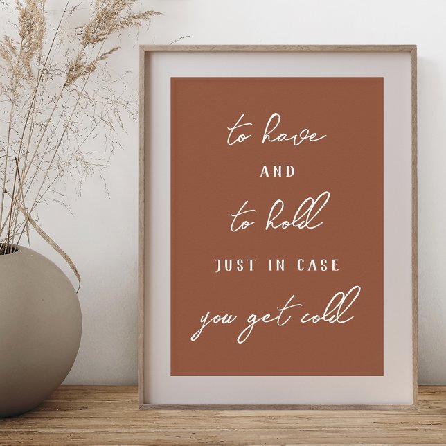 To Have and to Hold Autumn Wedding Blankets Sign (Creator Uploaded)