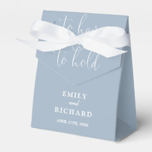 To Have And To Hold Dusty Blue Wedding Favour Box