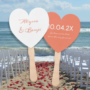 To Have and To Hold Heart Shaped Wedding Fan