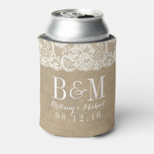 To Have and To Hold Mongram Wedding Can Cooler