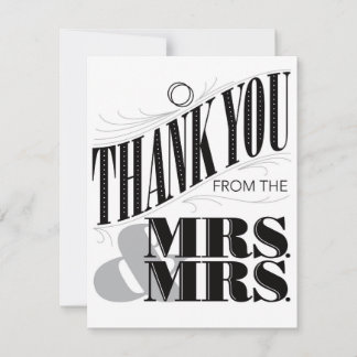 To Have and To Hold Thank You Card - Mrs. & Mrs.
