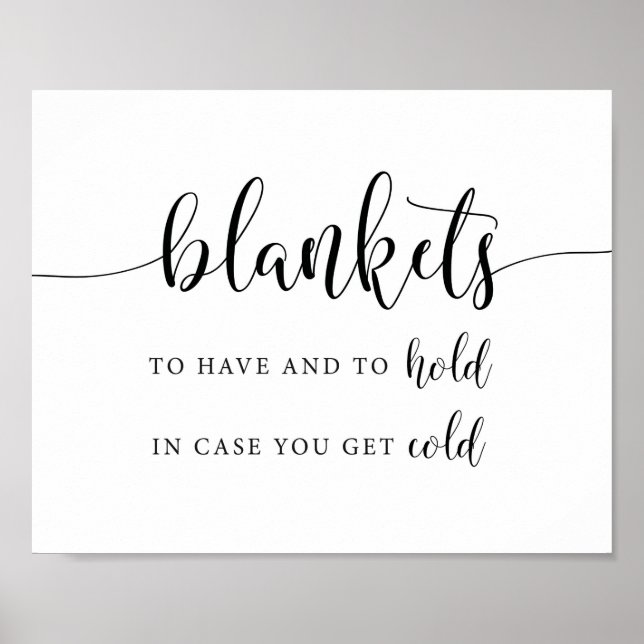To Have And To Hold Wedding blankets Sign (Front)