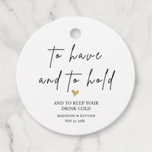 To Have and To Hold Wedding  Favour Tags