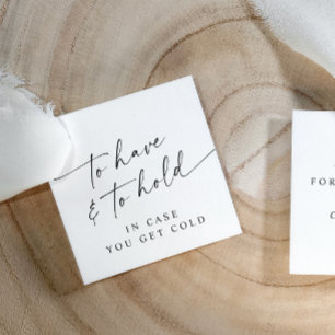 To Have & To Hold Modern Wedding Slipper  Favour Tags