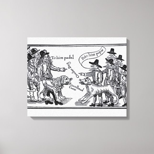 To Him Pudel, Bite Him Peper' Canvas Print (Front)