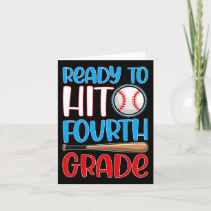 To Hit 4th Grade-baseball Lover Back To School 202 Card