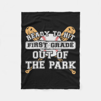 To Hit First Grade Out Of The Park - Back To Schoo Fleece Blanket