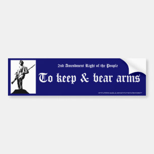 To keep & bear arms bumper sticker