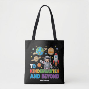 To Kindergarten and Beyond Astronaut Funny Kids  Tote Bag