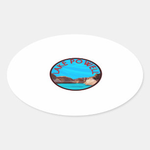 To Lake Powell Oval Sticker