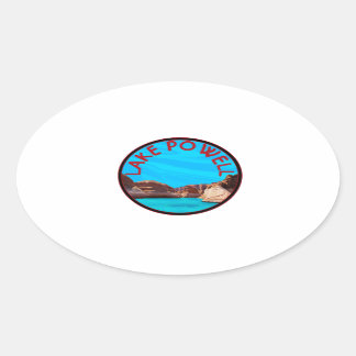 To Lake Powell Oval Sticker