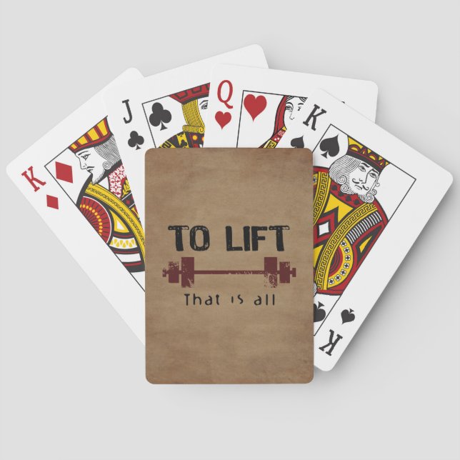 To Lift Bodybuilding Playing Cards (Back)