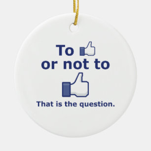 To Like or Not to Like Ceramic Tree Decoration