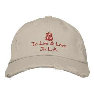 To Live And Love In L.A. Stone Embroidered Hat