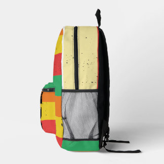 To Live Is To Fight - Retro Stripes Inspirational Printed Backpack
