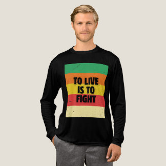 To Live Is To Fight - Retro Stripes Inspirational  Tri-Blend Shirt