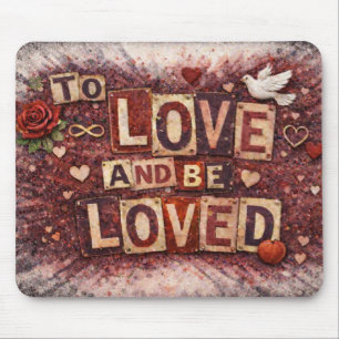 To Love and Be Loved Inspirational Mouse Pad