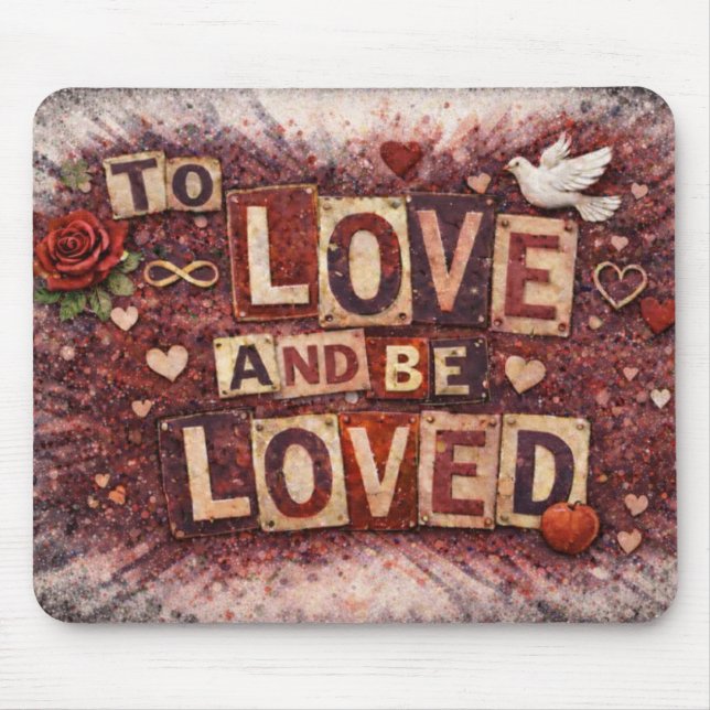To Love and Be Loved Inspirational Mouse Pad (Front)