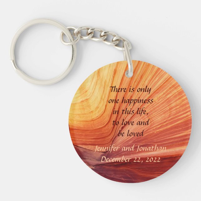 To Love and Be Loved Wedding Favour Key Ring (Front)
