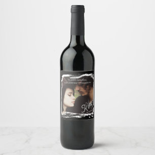 To love, laughter, and a lifetime of happiness wine label