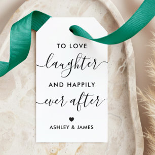 To Love Laughter and Happily Ever After Favour Gift Tags