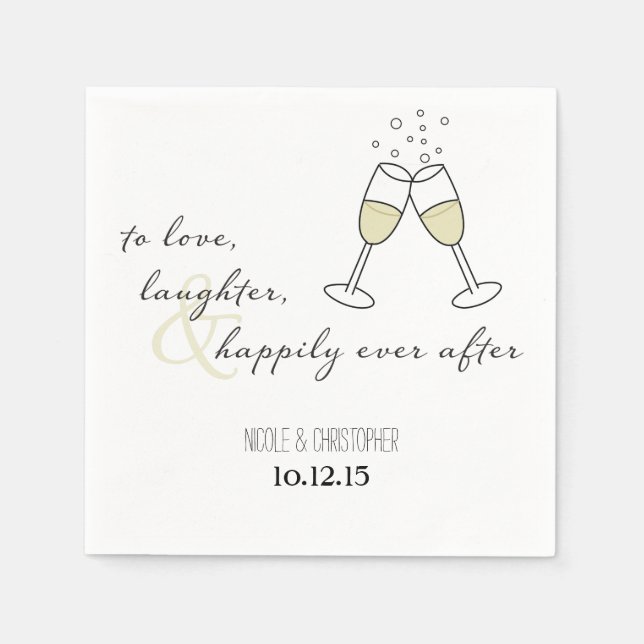 To Love, Laughter, and Happily Ever After Napkin (Front)