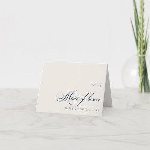 To Maid of Honour On My Wedding Day Message Card