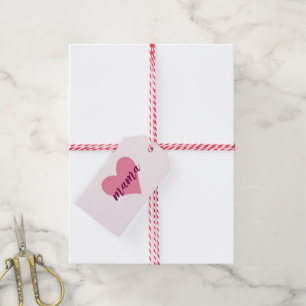 To Mama with Love: Pastel Pink Heart Gift Tag