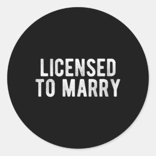 To Marry Officiant Wedding Officiant Classic Round Sticker