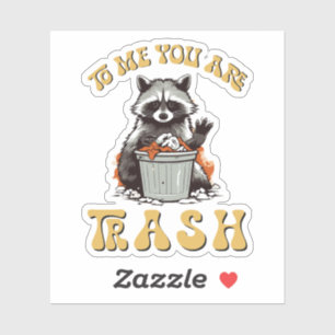 To Me You Are Trash Funny Raccoon Saying
