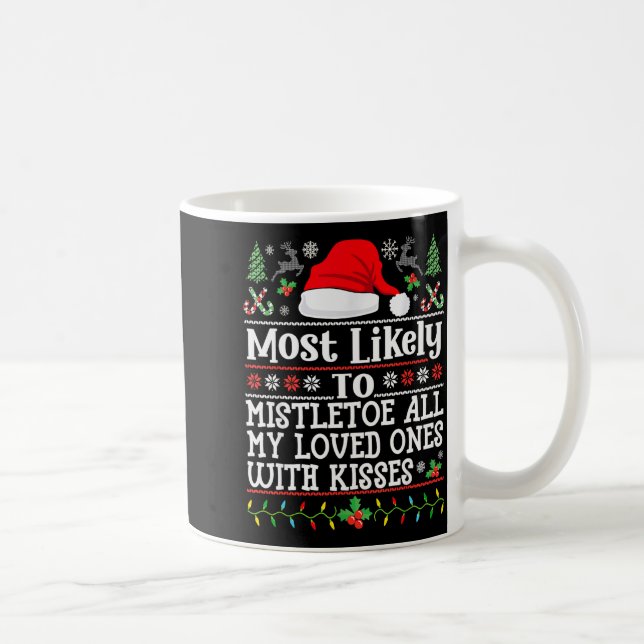 To Mistletoe All My Loved Ones With Kisses - Chris Coffee Mug (Right)