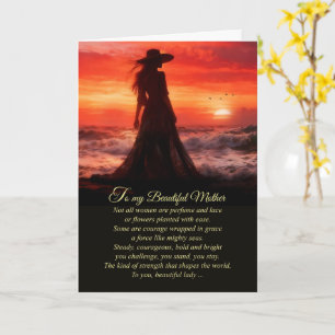 To Mother Happy Mothers Day card Beach Ocean 