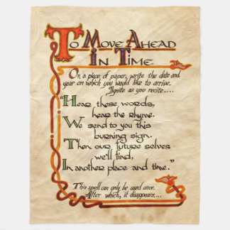 To Move Ahead In Time Fleece Blanket