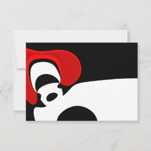 To Mr. Redd: Abstract Black, White & Red Card