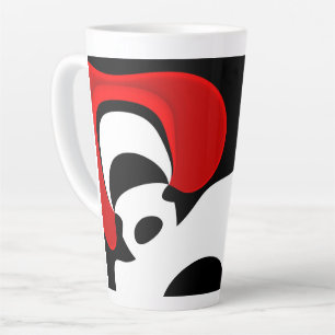 To Mr. Redd: Abstract Black, White & Red Latte Mug