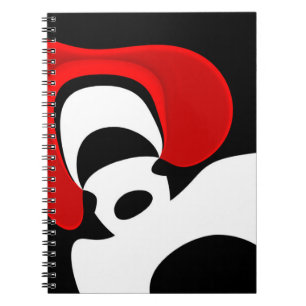 To Mr. Redd: Abstract Black, White & Red Notebook