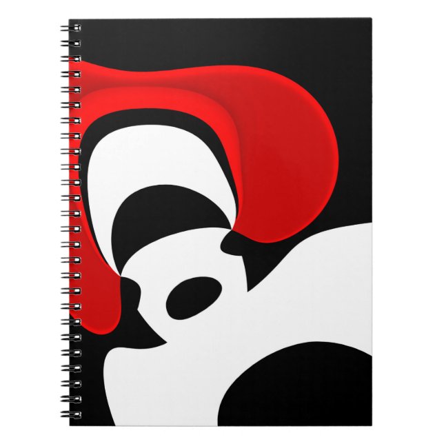 To Mr. Redd: Abstract Black, White & Red Notebook (Front)