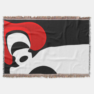 To Mr. Redd: Abstract Black, White & Red Throw Blanket