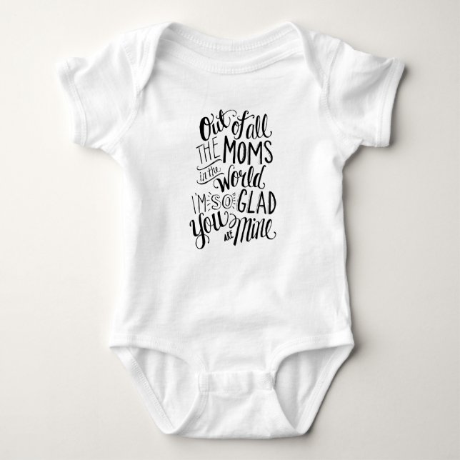 To Mum Baby Shower Gift Baby Bodysuit (Front)